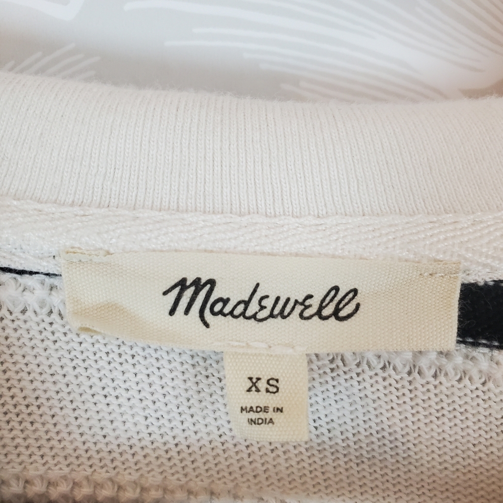 Madewell Striped Short Sleeve Polo Sweater - Picture 7 of 11